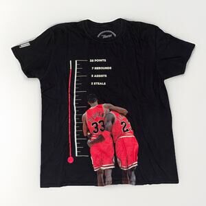 Served Fresh Michael Jordan Graphic T-Shirt Black XL Hypebeast Streetwear 22x28